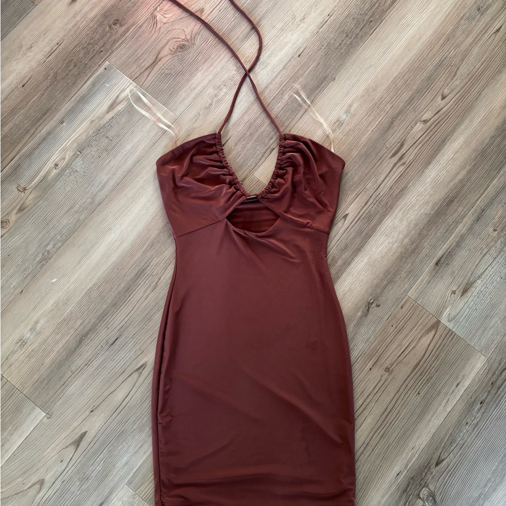 Windsor Burgundy Backless Dress